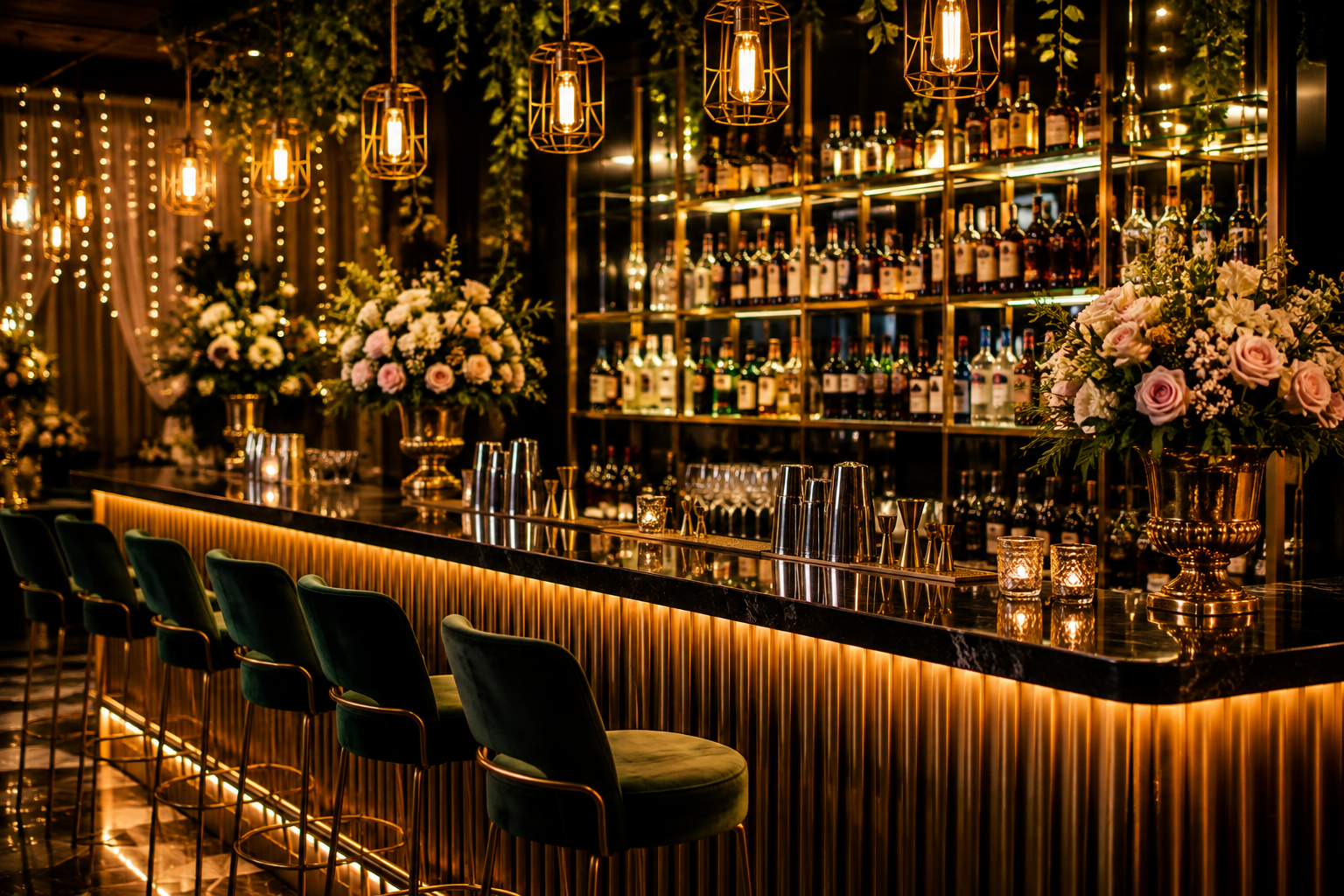 Elegant Bar Setup