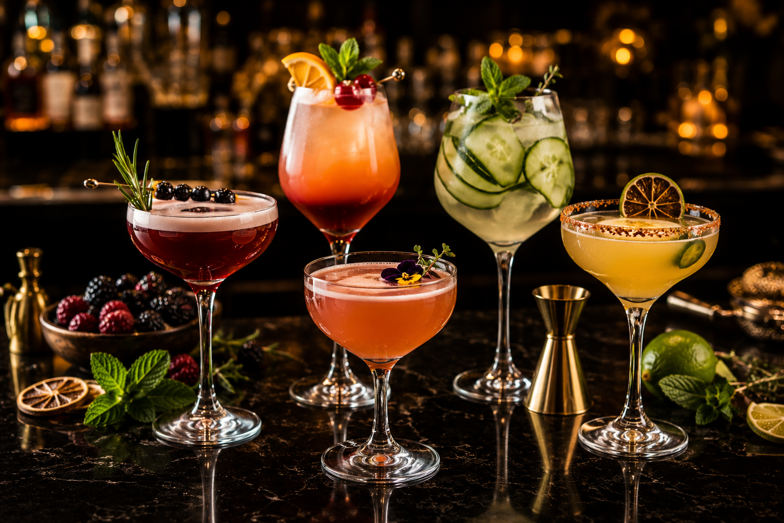 Mocktail Bar signature cocktails