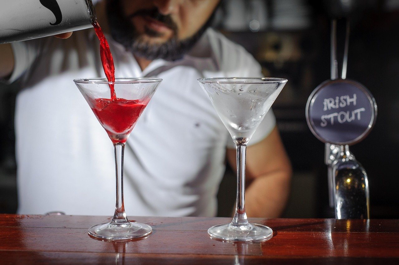 Professional Bartender Preparing Cocktail